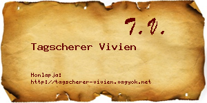 Tagscherer Vivien névjegykártya